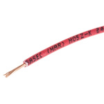 RS PRO Red 0.75 mm² Hook Up Wire, 18 AWG, 24/0.2 mm, 100m, Zero Halogen Insulation