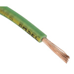RS PRO Green/Yellow 1.5 mm² Hook Up Wire, 15 AWG, 30/0.25 mm, 100m, Zero Halogen Insulation