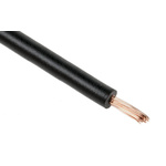 RS PRO Black 1 mm² Hook Up Wire, 18 AWG, 32/0.2 mm, 25m, PVC Insulation