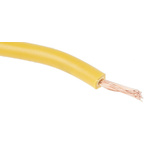 RS PRO Yellow 1 mm² Hook Up Wire, 18 AWG, 32/0.2 mm, 25m, PVC Insulation