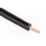 RS PRO Black 1 mm² Hook Up Wire, 18 AWG, 32/0.2 mm, 100m, PVC Insulation