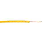 RS PRO Yellow 1 mm² Hook Up Wire, 18 AWG, 32/0.2 mm, 100m, PVC Insulation