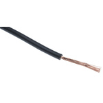 RS PRO Black 0.75 mm² Hook Up Wire, 18 AWG, 22/1.0 mm, 100m, Polyolefin Cross-linked EI5 Insulation