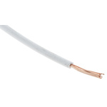 RS PRO White 0.75 mm² Hook Up Wire, 22 AWG, 22/1.0 mm, 100m, Polyolefin Cross-linked EI5 Insulation