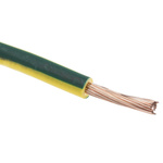 RS PRO Green/Yellow 1.5 mm² Hook Up Wire, 100m
