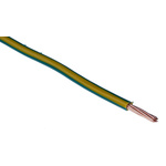 RS PRO Green/Yellow 6 mm² Hook Up Wire, 100m