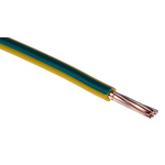 RS PRO Green/Yellow 10 mm² Hook Up Wire, 100m