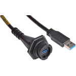 Molex Female USB A to Male USB A USB Extension Cable, 0.8m