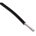 RS PRO Black 0.08 mm² Hook Up Wire, 28 AWG, 7/0.12 mm, 100m, PTFE Insulation