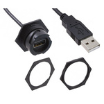 Molex Male USB A to Female USB A USB Extension Cable, 150mm