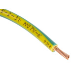 RS PRO Green/Yellow 1.5 mm² Hook Up Wire, 27/0.25 mm, 100m, PVC Insulation