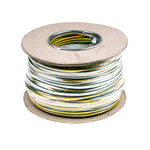 RS PRO Green/Yellow 2.5 mm² Hook Up Wire, 45/0.25 mm, 100m, PVC Insulation