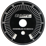 5000E | Arcol Ohmite Potentiometer Dial for G Rheostat and Tab Switch Models, H Rheostat and Tab Switch Models, J Rheostat and