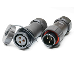 RS PRO Cable Mount Circular Connector, 3 Contacts, Plug and Socket