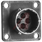UTG010-4P | Souriau Flange Mount Connector, 4 Contacts, Plug