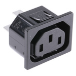 4724.0000 | Schurter C13 Snap-In IEC Connector Socket, 15A, 250 V