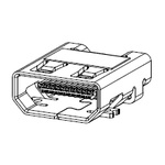 46765-0301 | Molex Type D 19 Way Male Right Angle HDMI Connector 30 V
