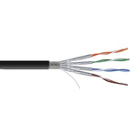 RS PRO Black PVC Cat7 Cable SF/FTP, 100m Unterminated/Unterminated