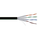 RS PRO Black Cat7a Cable, LSZH, Low Smoke Zero Halogen (LSZH), 100m Length
