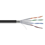 RS PRO Black Cat7a Cable, PVC, 100m Length