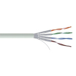 RS PRO Grey Cat7a Cable, PVC, 100m Length