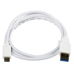 RS PRO Male USB A to Male USB C USB Cable, 1m, USB 3.1