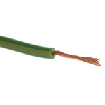 RS PRO Green/Yellow 0.5 mm² Hook Up Wire, 16/0.2 mm, 100m