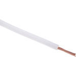 RS PRO White 1 mm² Hook Up Wire, 32/0.2 mm, 100m