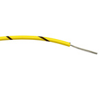 RS PRO Black/Yellow 0.5 mm² Hook Up Wire, 20 AWG, 16/0.2 mm, 100m, PVC Insulation
