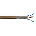CAE Groupe Brown Cat7a Cable, LSZH, Low Smoke Zero Halogen (LSZH), 100m Length