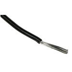 RS PRO Black 0.33 mm² Hook Up Wire, 22 AWG, 7/0.2 mm, 100m, SR-PVC Insulation