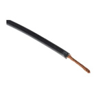 RS PRO Black 1.1 mm² Hook Up Wire, 17 AWG, 516/0.05 mm, 100m, Silicone Rubber Insulation