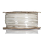 RS PRO White 0.5 mm² Hook Up Wire, 20 AWG, 1/0.8 mm, 100m, PVC Insulation