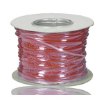 RS PRO Red 0.5 mm² Hook Up Wire, 22 AWG, 16/0.2mm, 100m, PVC Insulation