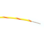 RS PRO Red/Yellow 0.5 mm² Hook Up Wire, 16/0.2 mm, 100m, PVC Insulation