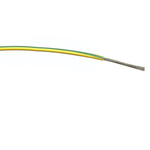 RS PRO Green, Yellow 1 mm² Hook Up Wire, 32/0.2 mm, 100m, PVC Insulation