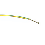 RS PRO Green, Yellow 0.22 mm² Hook Up Wire, 7/0.2 mm, 100m, PVC Insulation