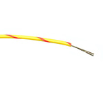 RS PRO Red/Yellow 0.22 mm² Hook Up Wire, 7/0.2 mm, 100m, PVC Insulation
