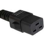 RS PRO 2m Power Cable, C19, IEC to UK Plug, 13 A, 250 V