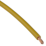 RS PRO Yellow 2.5 mm² Hook Up Wire, 13 AWG, 50/0.25 mm, 100m, PVC Insulation