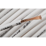 RS PRO White 1.5 mm² Hook Up Wire, 15 AWG, 30/0.25 mm, 100m, Zero Halogen Insulation