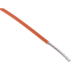 RS PRO Orange 0.08 mm² Hook Up Wire, 28 AWG, 7/0.12 mm, 100m, PTFE Insulation