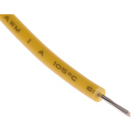 RS PRO Yellow 0.2 mm² Hook Up Wire, 24 AWG, 11/0.16 mm, 100m, PVC Insulation