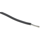 RS PRO Black 0.08 mm² Hook Up Wire, 28 AWG, 7/0.12 mm, 100m, XLPE Insulation