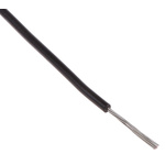 RS PRO Black 0.08 mm² Hook Up Wire, 28 AWG, 7/0.12 mm, 100m, XLPVC Insulation
