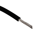 RS PRO Black 0.33 mm² Hook Up Wire, 22 AWG, 7/0.25 mm, 100m, XLPVC Insulation