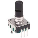 PEC12R-4025F-S0024 | Bourns 24 Pulse Incremental Mechanical Rotary Encoder with a 6 mm Flat Shaft (Not Indexed), Through Hole