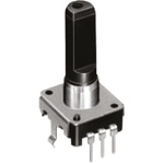 EC12E1220406 | Alps Alpine 12 Pulse Incremental Mechanical Rotary Encoder with a 6 mm Flat Shaft (Not Indexed), Through Hole