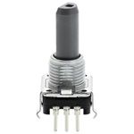 EC12E1220813 | Alps Alpine 12 Pulse Incremental Mechanical Rotary Encoder with a 6 mm Flat Shaft (Not Indexed), Through Hole
