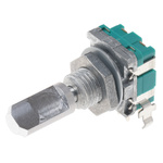 EC11B15242AF | Alps Alpine 15 Pulse Incremental Mechanical Rotary Encoder with a 6 mm Flat Shaft (Not Indexed), Through Hole